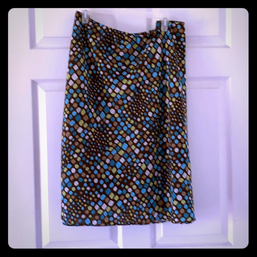 Multicolored polka dot skirt